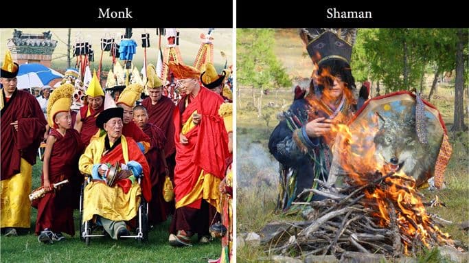 mongolian shaman buddhist monk