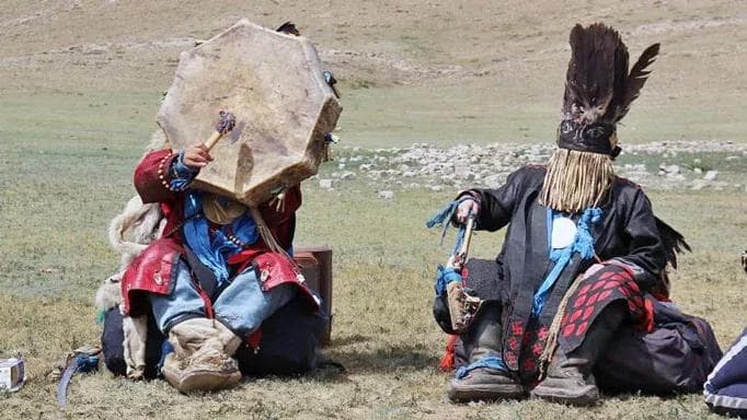 two mongolian shamans